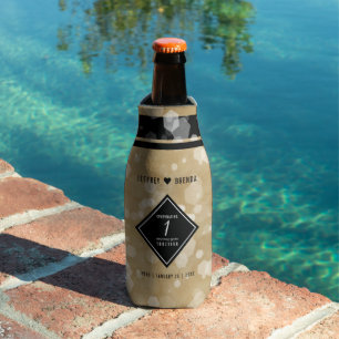 Enfriador De Botellas Elegante 1er aniversario de Boda de papel