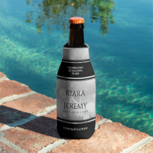 Enfriador De Botellas Elegante 25° aniversario Boda de Plata