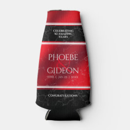 Enfriador De Botellas Elegante 42° Aniversario del Boda Jasper