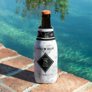 Enfriador De Botellas Elegante 75° Aniversario del Boda del Diamante