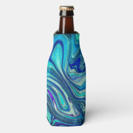 Enfriador De Botellas Elegante Aquamarine Paua Rainbow Shell inspirado