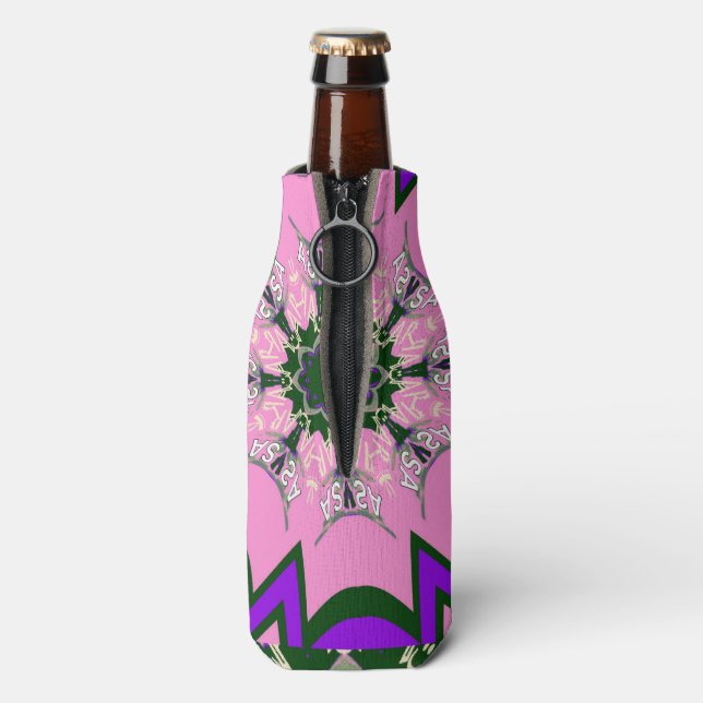 Enfriador De Botellas Elegante Bloom Monográfico: Hermoso Motif Personal (Reverso de la botella)