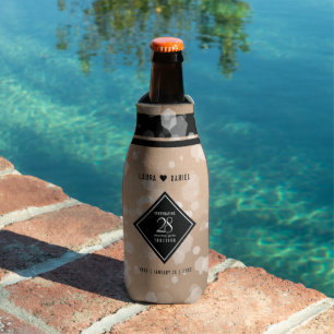 Enfriador De Botellas Elegante celebración del 28º Aniversario del Boda