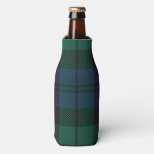 Enfriador De Botellas Elegante Cuadro Clásico Tartán Verde Rústico