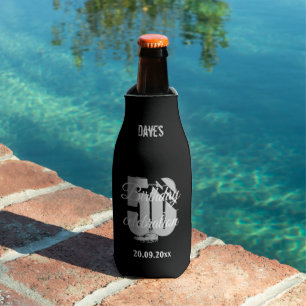 Enfriador De Botellas Elegante negro personalizado 50° cualquier cumple