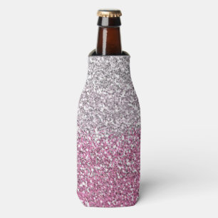Enfriador De Botellas Elegante Purpurina rosado