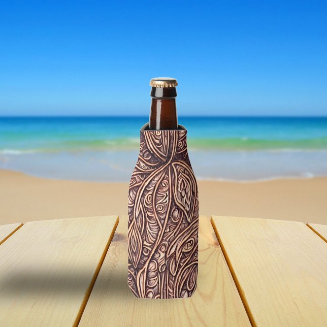Enfriador De Botellas Elegantes hojas de madera tallada (Subido por el creador)