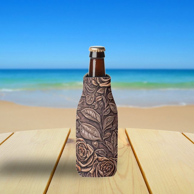 Enfriador De Botellas Elegantes Rosas tallados madera (Subido por el creador)