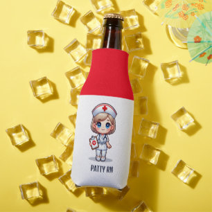 Enfriador De Botellas Enfermera manga con Personalizado de ojos azules d