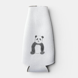 Enfriador De Botellas Esbozo de panda blanco y negro