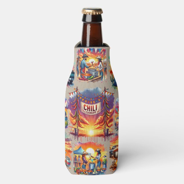 Enfriador De Botellas Escenas de cocina de Chile occidental 1 (Frente de la botella)