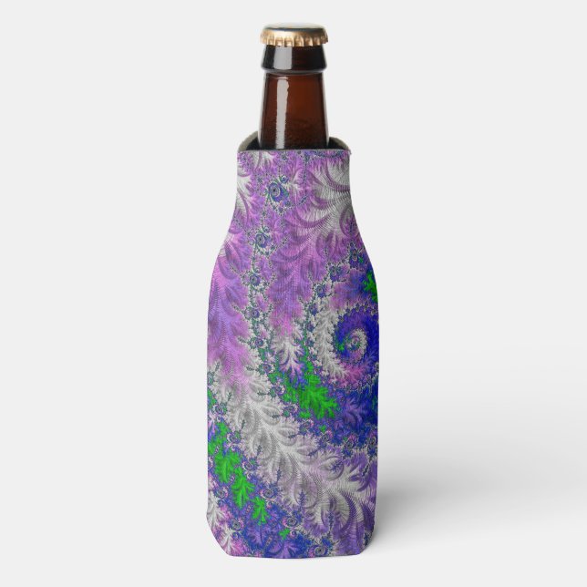Enfriador De Botellas Espinosa espiral tripal colorida y audaz (Frente de la botella)