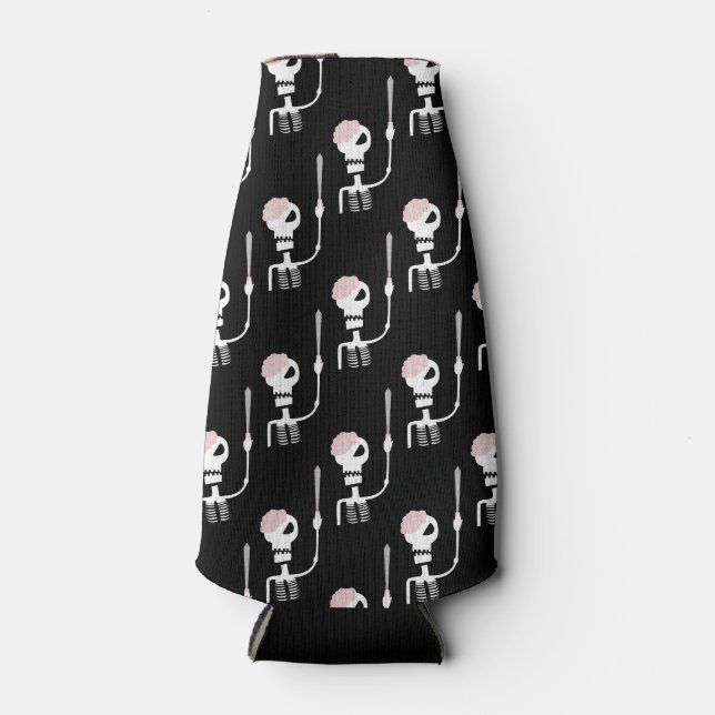 Enfriador De Botellas Esqueleto de Halloween con espada (Anverso)
