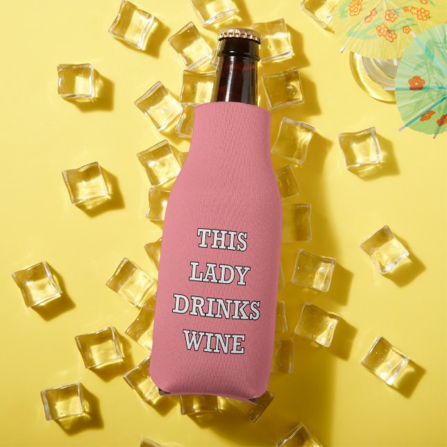 Enfriador De Botellas Esta dama bebe vino rosado (Verano in situ)