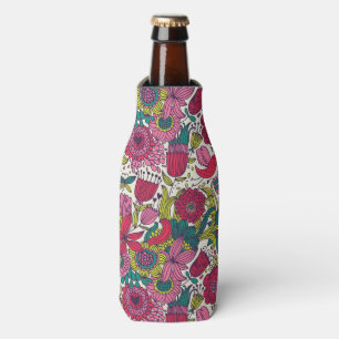 Enfriador De Botellas Estampado de flores brillante