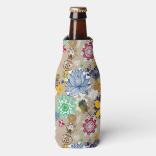 Enfriador De Botellas Estampado de flores en el estilo retro 3