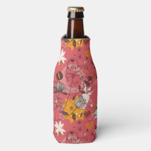 Enfriador De Botellas Estampado de flores retro 4