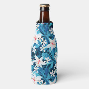 Enfriador De Botellas Estampado de flores tropical 2 del hibisco