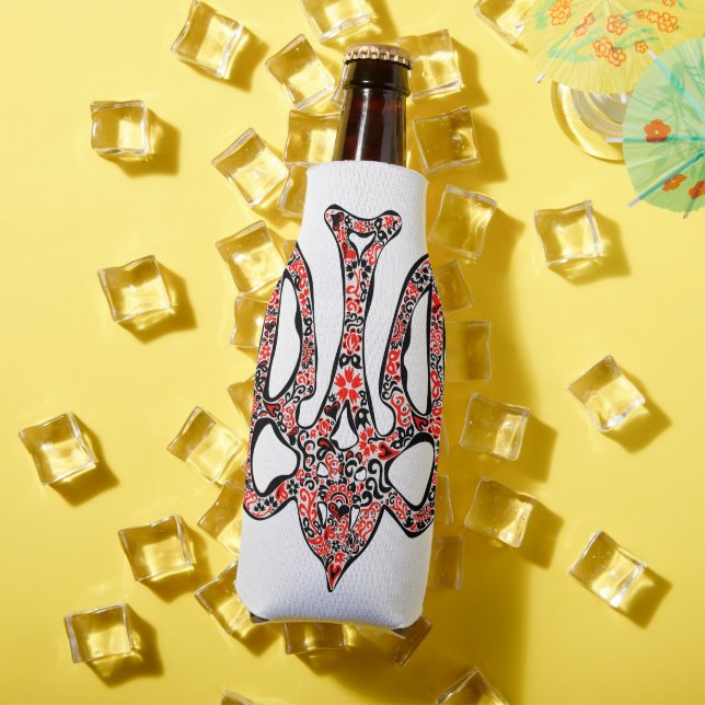 Enfriador De Botellas Estilizado trident tryzub, emblema nacional de Ucr (Verano in situ)