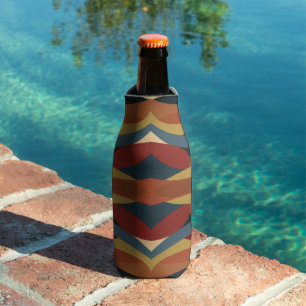 Enfriador De Botellas Estilo abstracto de vidrio emplomado opaco geométr