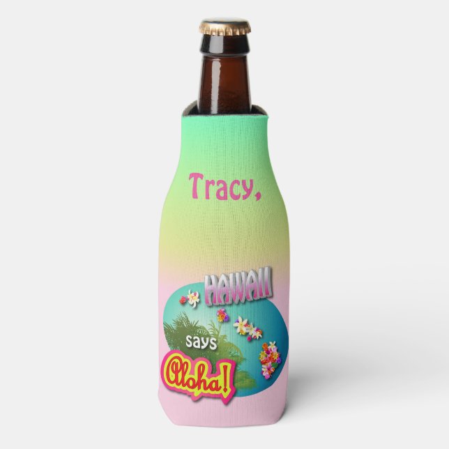 Enfriador De Botellas Estilo hawaiano (Frente de la botella)