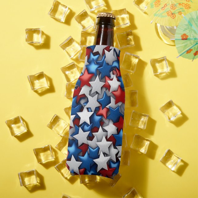 ENFRIADOR DE BOTELLAS ESTRELLAS AMERICANAS AMERICANAS BLANCAS Y PATRIOTA (Verano in situ)