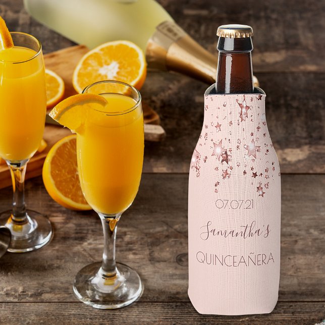 Enfriador De Botellas Estrellas de cobre de rosa Quinceanera gotean purp (Subido por el creador)