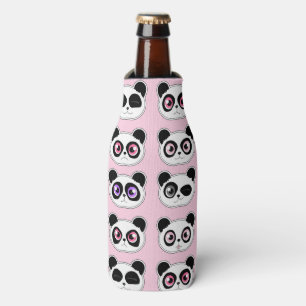 Enfriador De Botellas Expresión Cute Panda Rosa