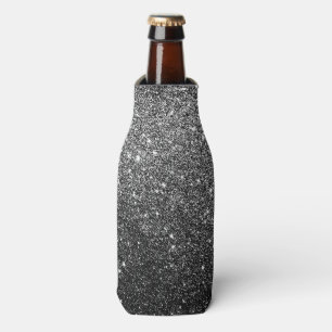 Enfriador De Botellas Falso purpurina negro elegante