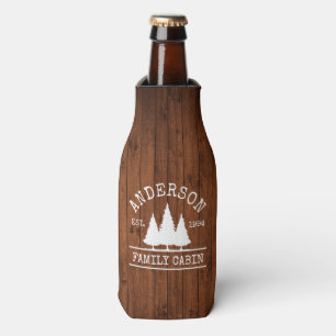 Enfriador De Botellas Familia Cabina Nombre Bosque de Madera Rústica
