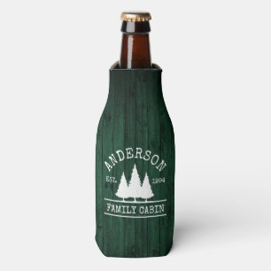 Enfriador De Botellas Familia Cabina Nombre Bosque Rústico de Madera Ver