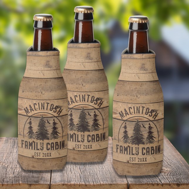 Enfriador De Botellas Familia Cabina Rustic Wood Personalizada (Subido por el creador)