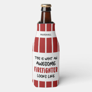 Enfriador De Botellas Famoso bombero ingenioso personalizado