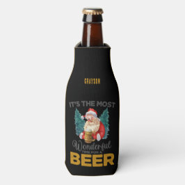 Enfriador De Botellas Famoso Navidad Maravilloso momento para un nombre