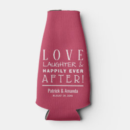 Enfriador De Botellas Felices para Siempre BODA MAGENTA