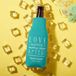 Enfriador De Botellas Felices para Siempre Boda TURQUESA