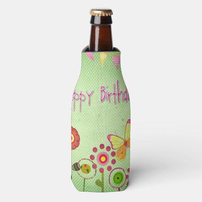 Enfriador De Botellas Feliz cumpleaños (Frente de la botella)
