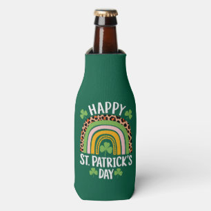 Enfriador De Botellas Feliz día de San Patricio Trébol de Arcoíris 
