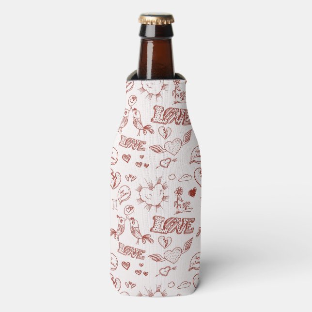 Enfriador De Botellas Feliz Día de San Valentín (Frente de la botella)