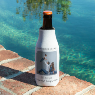 Enfriador De Botellas Feliz Día del Primer Padre - de mamá y bebé