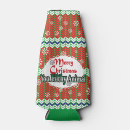 Enfriador De Botellas Feliz Navidad Frío de botella alegre