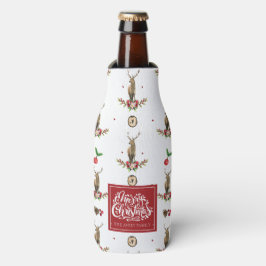 Enfriador De Botellas Feliz Navidad Patrón de ciervos de invierno person