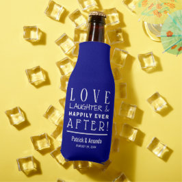 Enfriador De Botellas Feliz para Siempre BODAS AZUL MARINO