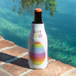 Enfriador De Botellas Feliz Pascua Coloridas Rayas Huevo de Pascua
