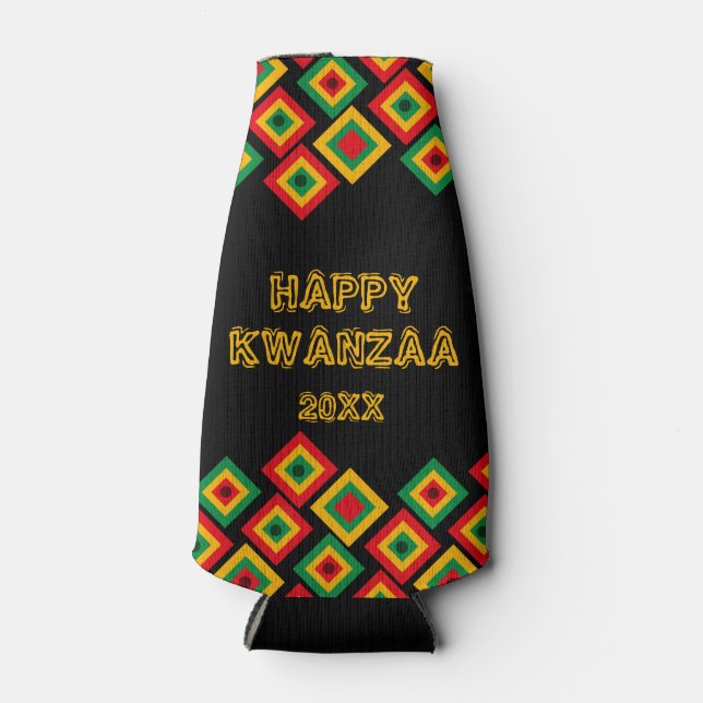 Enfriador De Botellas Feliz Refrigerador de bebidas KWANZAA (Anverso)