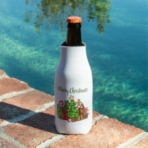 Enfriador De Botellas Feliz Regalos de Navidad Alrededor Del Árbol