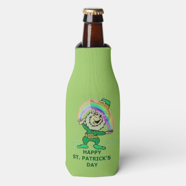 ENFRIADOR DE BOTELLAS FELIZ SAN. EL DÍA DE PATRICK (Frente de la botella)