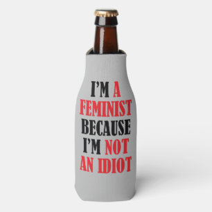 Enfriador De Botellas Feminista No Un Idiota