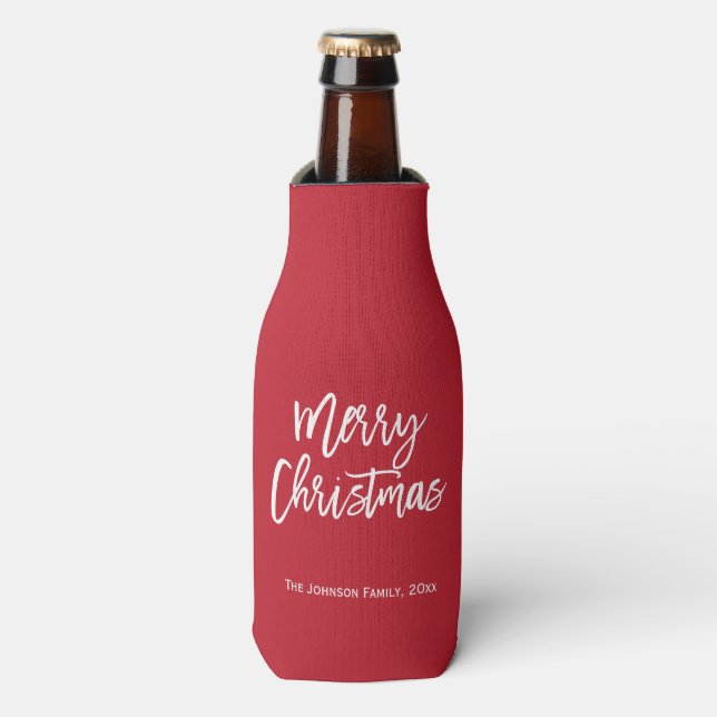 Enfriador De Botellas Ferry Christmas Simple Red Bottle Cooler (Frente de la botella)
