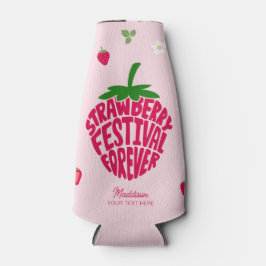 Enfriador De Botellas Festival de fresa por siempre Personalizable lindo